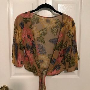 BILLABONG MULTI FLORAL TIE TOP